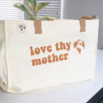 "Love Thy Mother EARTH" Multi Pocket Tote Bag